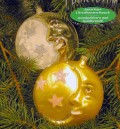 Christbaumschmuck aus Glas Sonne & Mond