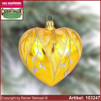 Christbaumschmuck Glasherz Traum in Gold