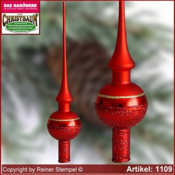 Christmas tree ornaments glass tree top Classic glass from Lauscha Thüringen.