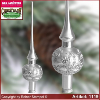 Christmas tree ornaments glass tree top Antique glass from Lauscha Thüringen.