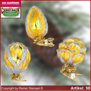 Christbaumschmuck Glasornamente Floraler Traum in Gold