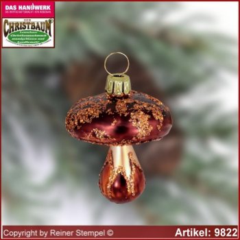Christbaumschmuck Steinpilz Glasform Sammlerstücke