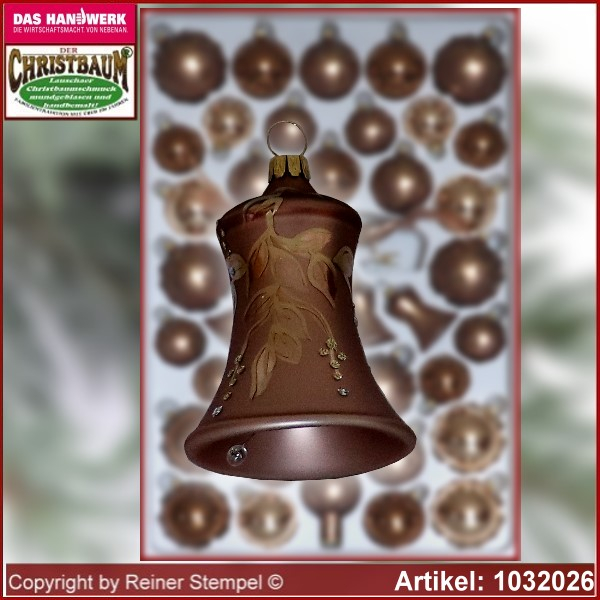 Christbaumschmuck Sortiment Das Geheimnis des Waldes - Glasglocke 5cm 3St./Ktn.