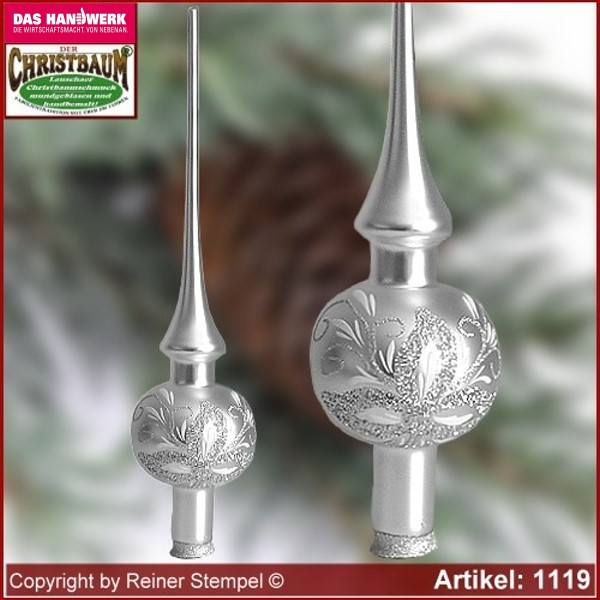 Christmas tree ornaments glass tree top Antique glass from Lauscha Thüringen.