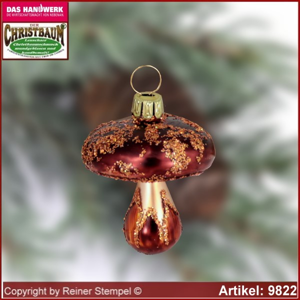 Christbaumschmuck Steinpilz Glasform Sammlerstücke